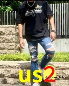未使用　人気モデル　2ショート　us2　アメリカンイーグル　ジェギング　スキニー