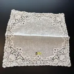 alba 花柄レースハンカチ 高級　スイス製