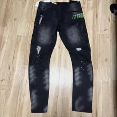 アイズフロンティア　ブラックデニム　3D denim cargo pantsのサムネイル
