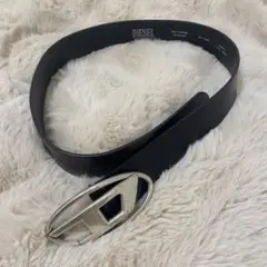 DIESEL ブラック レザー ベルト 75