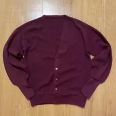 カーディガン ワインレッド 古着