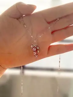 ✨最高傑作✨無傷・超鏡面 メタリック淡水真珠 葡萄ペンダント S925