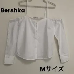 Bershka オフショル風 ブラウス 白 Mサイズ 長袖 レディース 春夏のサムネイル