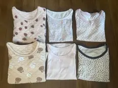 秋冬物　肌着　長袖　95 100 女の子 まとめ売り 6点セット キルティング