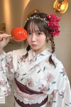 GRL 黒猫　浴衣　❤︎ エンジ GRL 黒猫 浴衣 ❤︎ エンジ