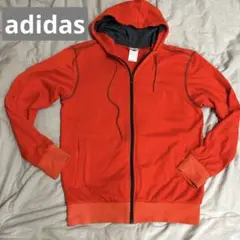 adidas クリマライトジップパーカーオレ ンジMサイズ