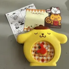 ポムポムプリン ハッピーセット　とけい型メモスタンド　新品未使用