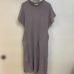 roiala ブラウン カットソーワンピース 半袖　Sサイズ