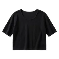 COLLAGE 半袖 カットソー クルーネック ブラック Fのサムネイル