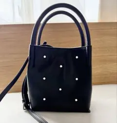 美品 ツルバイマリコオイカワ AMALIA フラワーハンドショルダーバッグ 