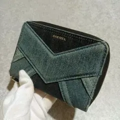 おしゃれ! 極美品 DIESEL ディーゼル デニム コンパクトウォレット 財布