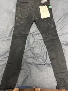 PURPLE BRAND デニムパンツ ブラック ダメージ加工