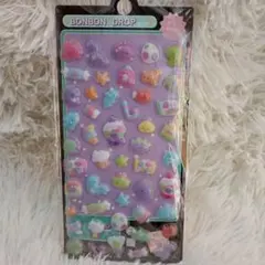 新品未開封 ⑩ ボンボンドロップシール風ぷくぷく 3D シール 女児 平成