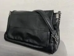 ZARA ザラ ロックフラップ ショルダーバッグ　チェーン　ブラック
