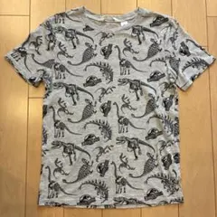 H&M 134/140 ジュラシックワールド 半袖Tシャツ グレー 恐竜のサムネイル