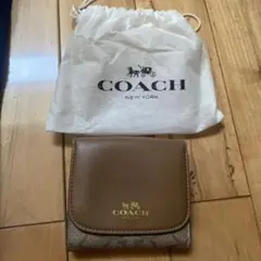 COACH 二つ折り財布 ブラウン