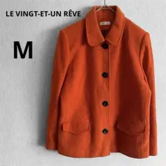 美品 ヴィンテージ 古着 M ステンカラージャケット オレンジ