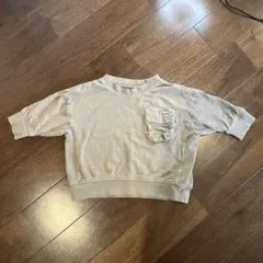 ベージュ ポケット付き Tシャツ サイズ80