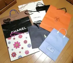 ブランドショップ袋 10点セット VUITTON CHANEL HERMES