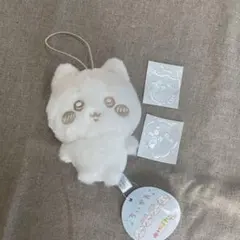 ハチワレぬいぐるみ メタルステッカー付き　ちいかわ　ぬいぱれっと〜ミルクいろ〜