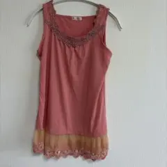 axes femme タンクトップ ピンク レース ビジューのサムネイル