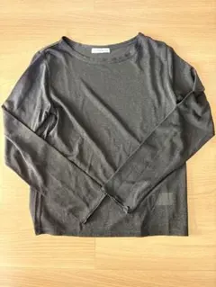 DouDou 長袖 シアー　Tシャツ　ラメ　ブラックのサムネイル