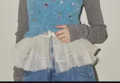 セール★新品★チュールコルセットフリルベルト★浴衣　コスプレ☆白