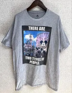 Disney オフィシャル　 ディズニー　ミッキーマウス Tシャツ グレー　XL