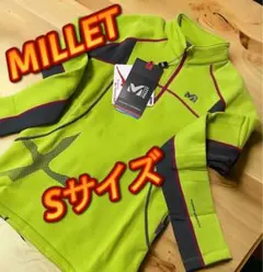 【新品】MILLET 　ミレー　Sサイズ　長袖　フリース　ハーフジップ　黄緑登山
