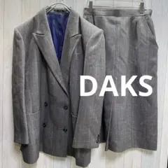 ダックス　グレンチェック　スカート　ダブル　スーツ　セットアップ　ウール100%