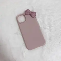 スマホケース リボン ピンク iPhone15