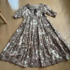 ピンクハウス ワンピース ジャンパースカート チェック リネン風 綿