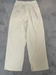 UNIQLO リネンブレンドタックワイドパンツ