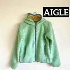 AIGLE エーグル　ボアジャケット フリースジャケット フード　パーカー　M