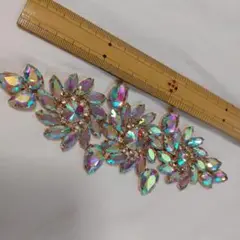 多色クリスタル ダンス　舞台　衣装　飾り　モチーフ　手芸　 約17cm