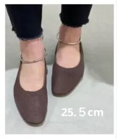 GRISE ナイロンメッシュギャザーフラット　アンクルストラップ付き