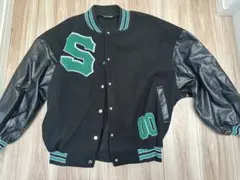 SHEIN スタジャン 黒/緑