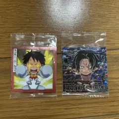 ワンピースウエハースシール　ルフィ エース セット