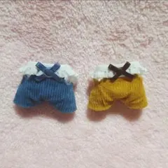 赤ちゃんお洋服　コーデュロイ２着セット③　ターコイズブルー•イエロー