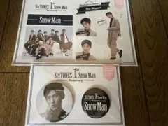 新品未開封　目黒蓮　Snow Man Anniversary バッジ　ステッカー