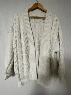 GU チャンキーニットボーイフレンドカーディガン