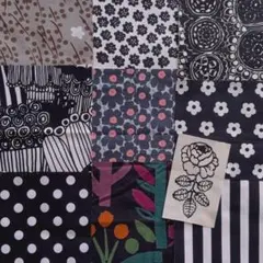 マリメッコ ヴィンテージ プケッティ ピックイネンウニッコ ハギレセット 黒系