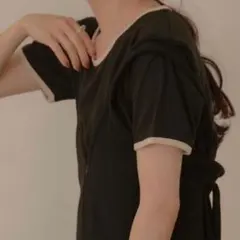インスタで人気なlawgy◆ダークグレー半袖Tシャツ/韓国コーデのサムネイル