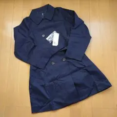 新品 未使用 ユニクロ キッズ アウター トレンチコート 140cm ネイビー