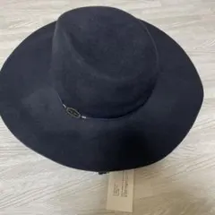 み*ず様 ネイビー ウール フェルトハット 定価18000円タグ付き　NineTのサムネイル