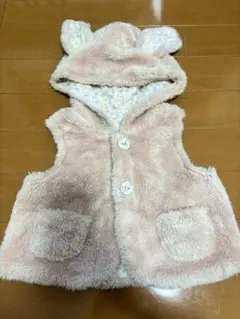 ブランシェス　ベビー　リバーシブル　ベスト　ベビーピンク色　80cm