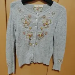 チャイルドウーマン　花刺繍カーディガンのサムネイル