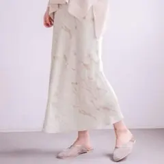 未着用タグ付 最終値下げA part by Ｐマーブルマキシスカート ベージュ