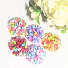 TRP ぼんぼんリボンヘアゴム ５個セット 1600円