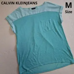Calvin Klein Jeans 半袖Tシャツ M エメラルドグリーン色
